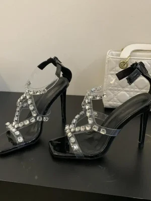 Rhinestone PVC Heels