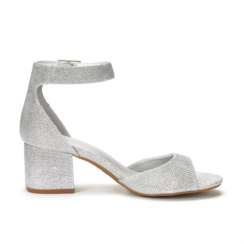 Shiny Gladiator Sandals Open Toe High Heels - Image 5