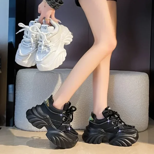 Breathable Platform Sneakers Height Boost - Image 2