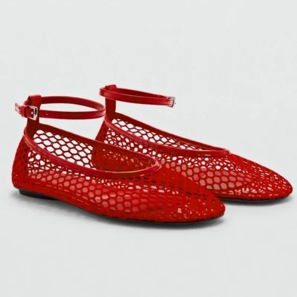 Mesh Mary Jane Flats Comfortable Soft Sole