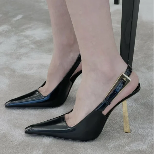 Patent Pointed Mule Heels - Image 4