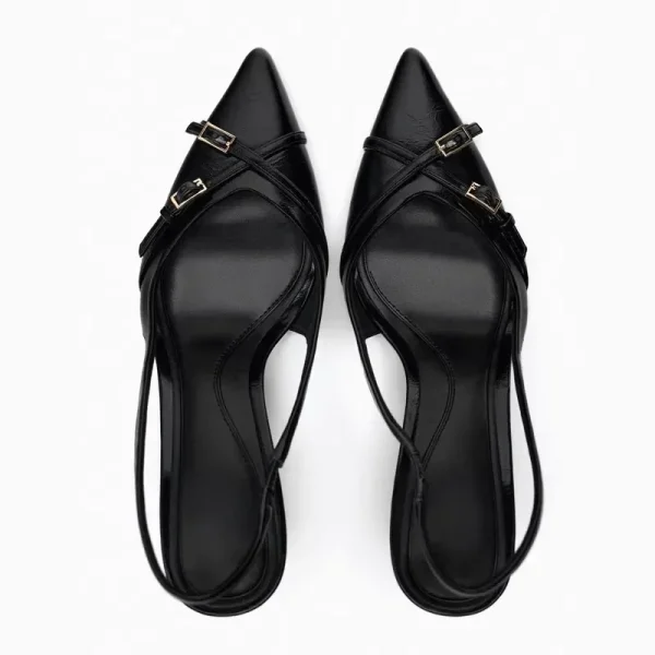 Cross Strap Pointed Heels - Image 6