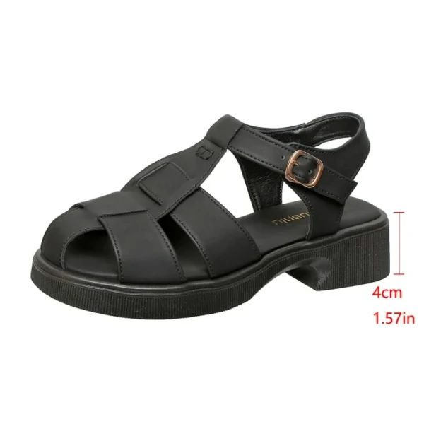 Plus Size Woven Flat Roman Sandals