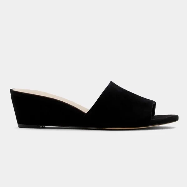 Velvet Wedge Mules Elegant Summer Slippers - Image 2