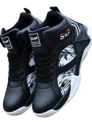 Men’s High-Top Wearproof Basketball Sneakers