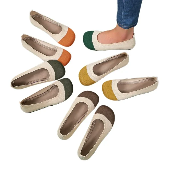 Korean Knit Breathable Flat Shoes