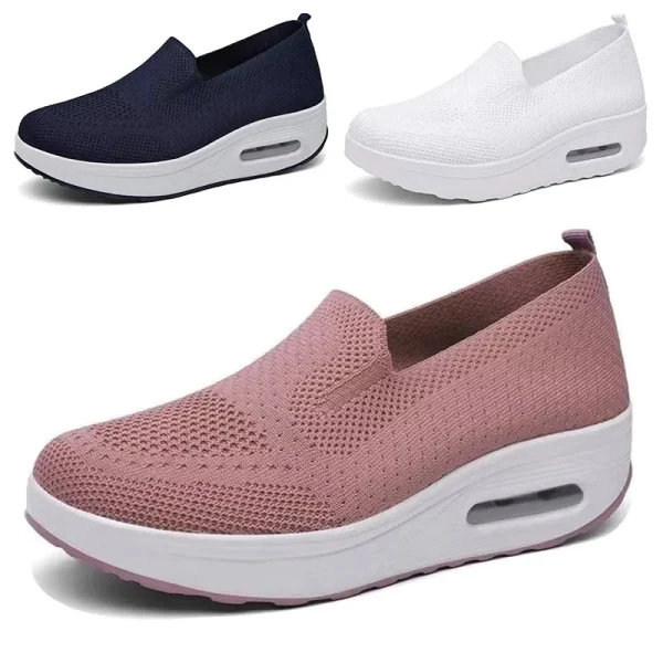 Woven Mesh Slip-On Sneakers