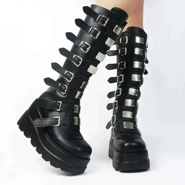 Women's Mid-Calf Platform Boots - Image 4