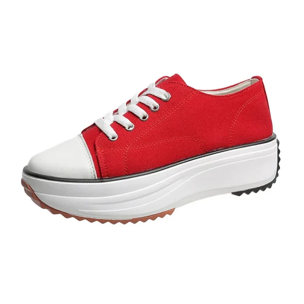 Plus Size Thick Soled Canvas Sneakers