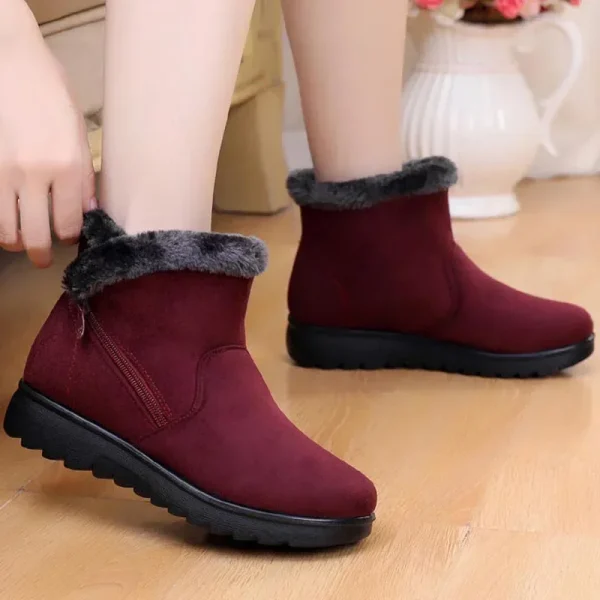 Plush Side-Zip No-Slip Snow Boots - Image 4