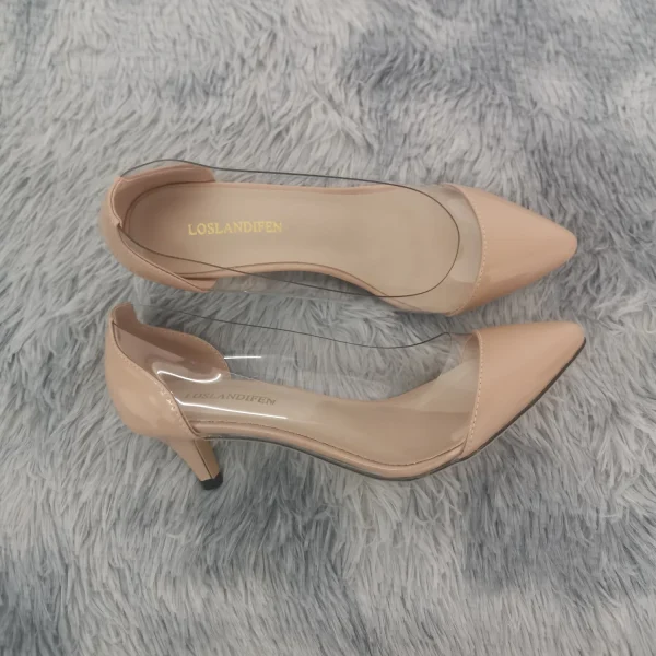 Transparent Pointed Toe Low Heels - Image 4