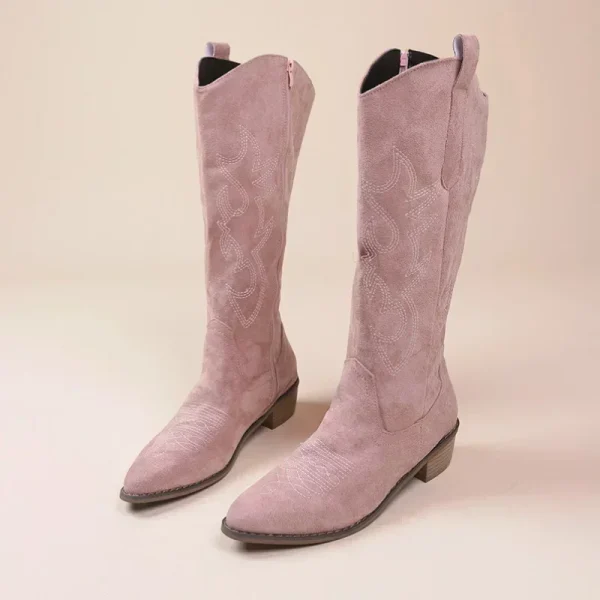 Women's Embroidered Western Boots - Image 4