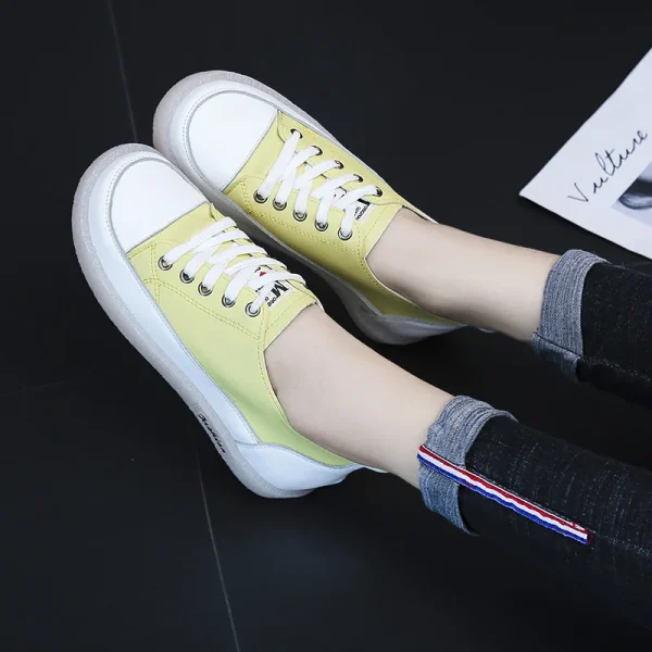 2025 Soft Leather Lace-Up Flat Shoes - Image 4