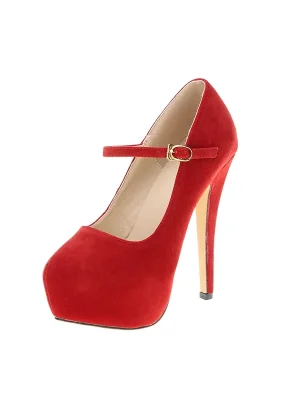 Platform Round-Toe Mary Jane Heels