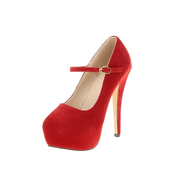 Platform Round-Toe Mary Jane Heels