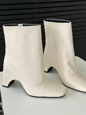 White Wedge Ankle Boots