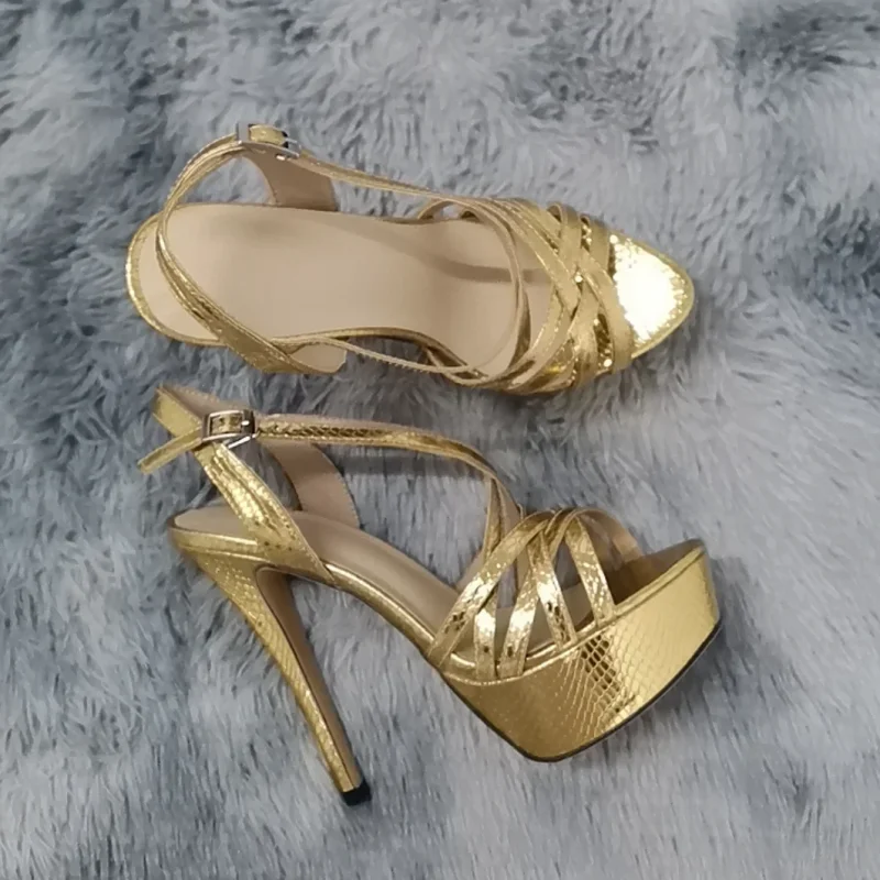 Sexy Platform Sandals High Heels Ankle Strap - Image 2