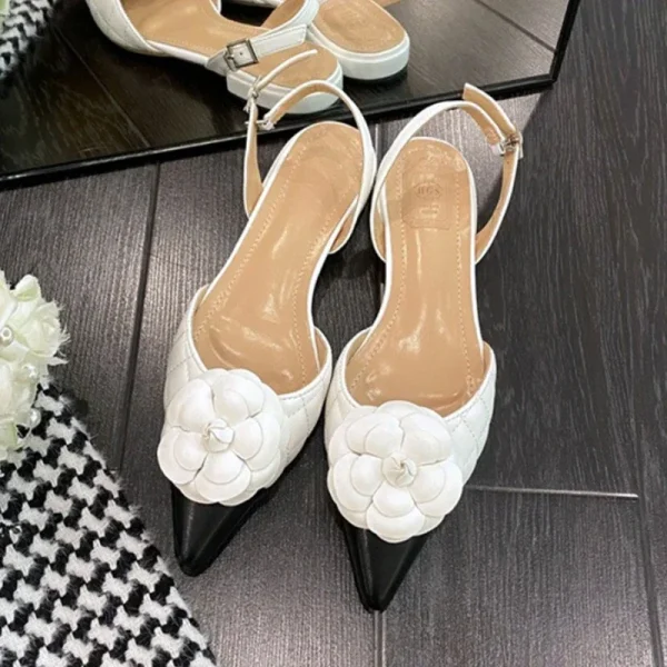 Flower Mary Jane Flats Soft Leather Shoes