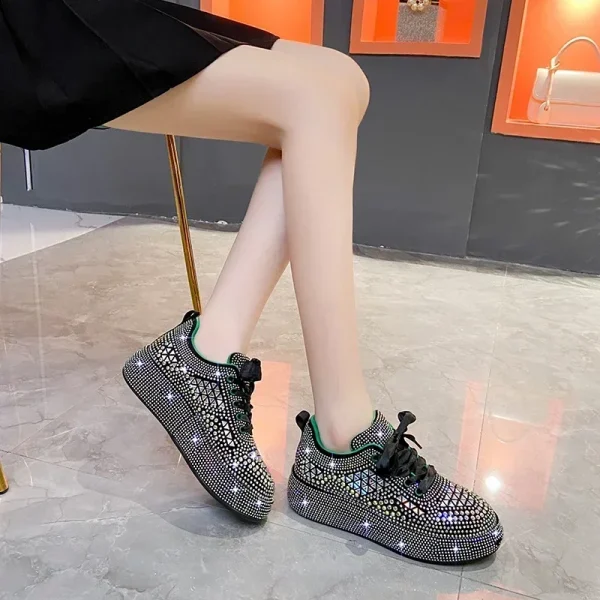 2025 Sparkling Rhinestone Platform Sneakers - Image 3