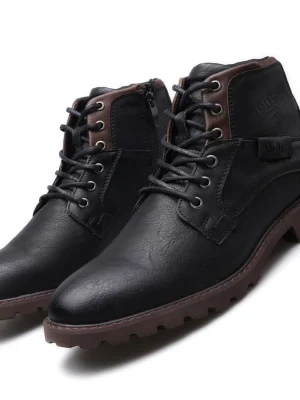 Leather High-Top Ankle Boots for Men