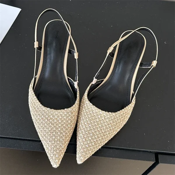 Weave Slingback Pointed Heels - Image 2