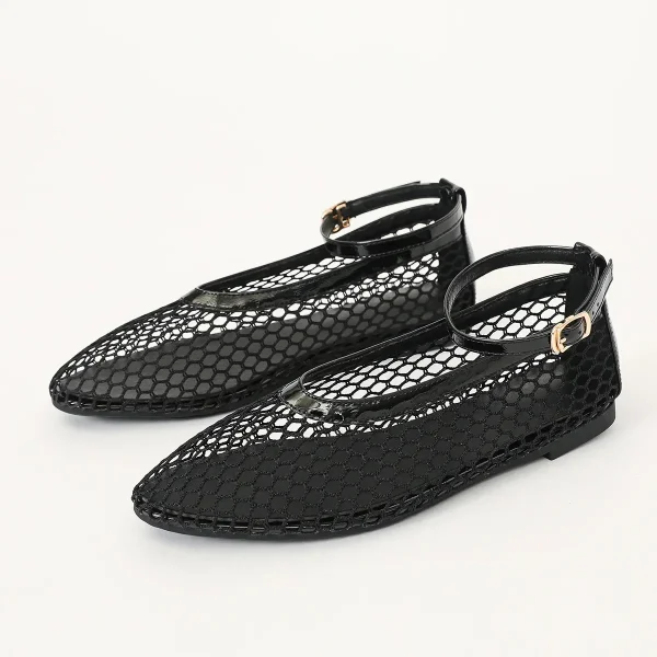 Mesh Mary Jane Flats Comfortable Soft Sole - Image 2