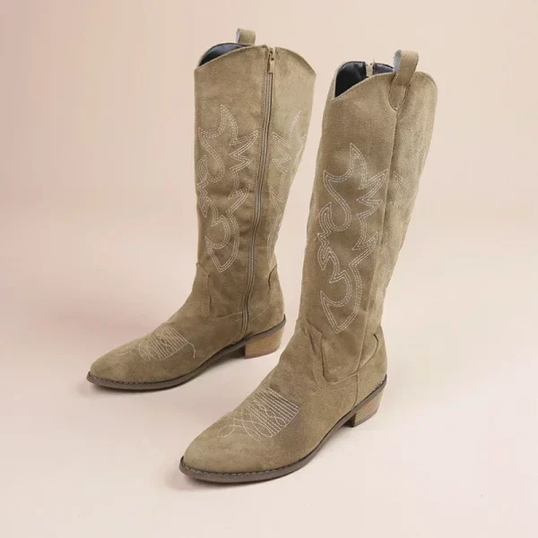 Women's Embroidered Western Boots - Image 5