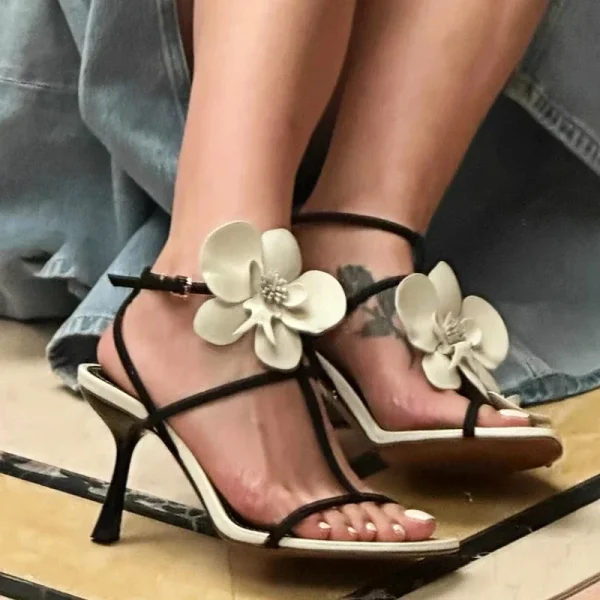 Flower Slingback Heels - Image 2