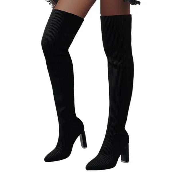 Women's Stretch Sock Boots - Image 2