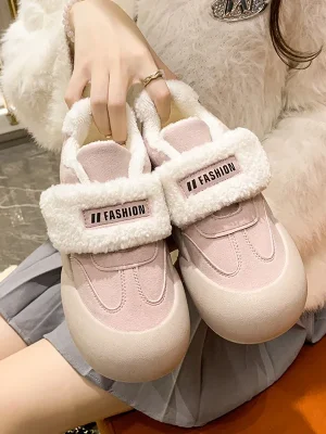 Warm Fur Platform Boots for Women