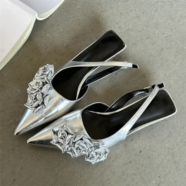 Flower Slingback Mules - Image 2