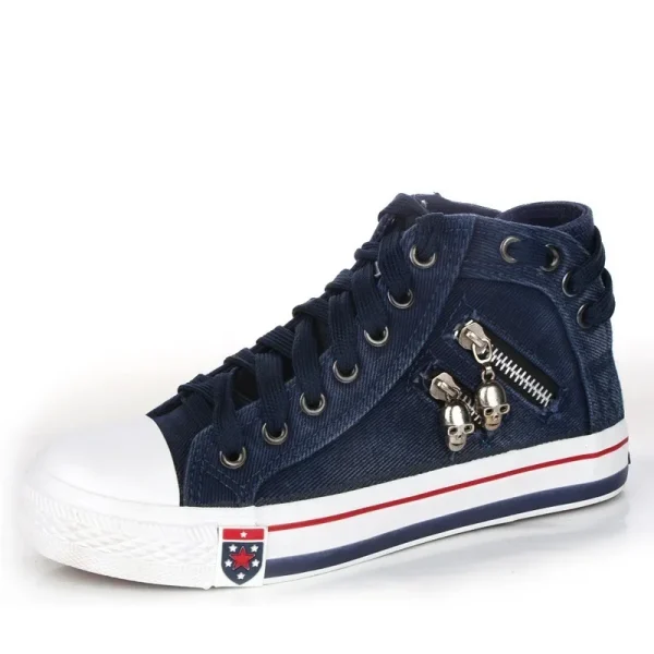 Women's High-Top Canvas Sneakers - Image 4