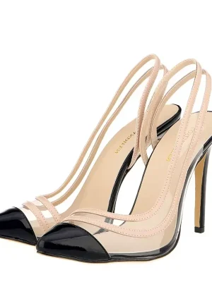 2025 Transparent PVC Stiletto Sandals High Heels