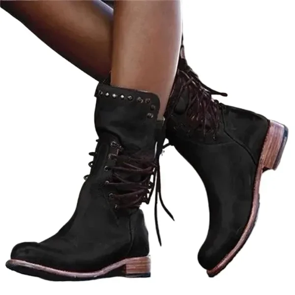 Women's Rivet Knight Boots - Image 4