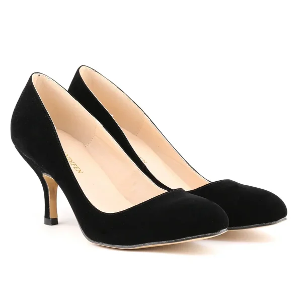 Classic Pointed-Toe Kitten Heel Pumps