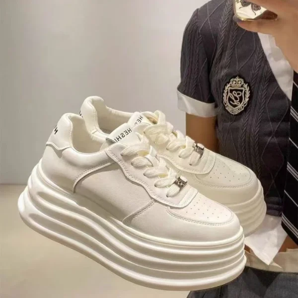 6cm Height Increase Leather Sneakers - Image 2