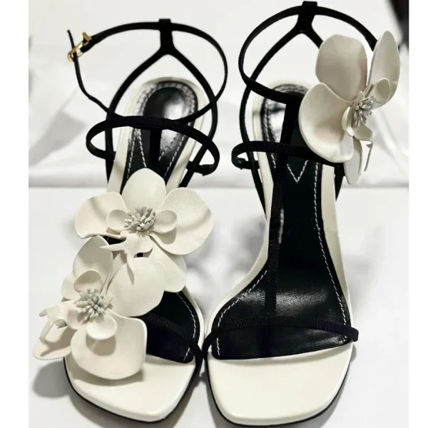 Flower Slingback Heels - Image 4