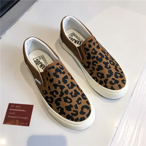 Leopard Canvas Lace-Up Sneakers - Image 6