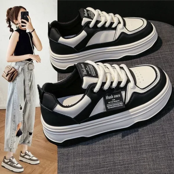 2025 Panda Color Heightening Casual Sneakers - Image 3