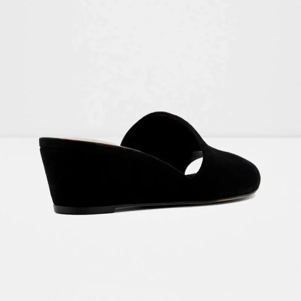 Velvet Wedge Mules Elegant Summer Slippers - Image 4