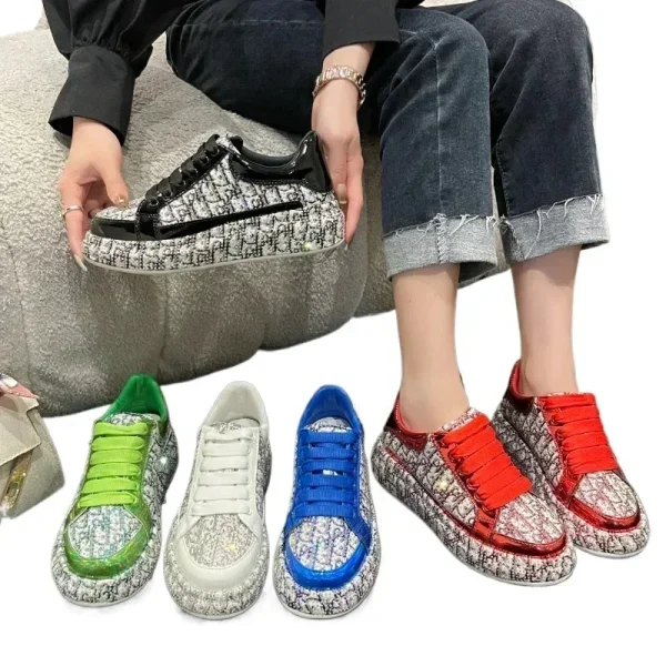 Women's Rhinestone Sneakers - Image 2