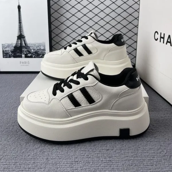 Thick-Soled Color Block Casual Sneakers - Image 5