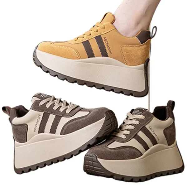 8CM Wedge Heel Non-Slip Hiking Sneakers