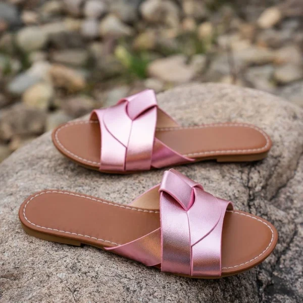 Summer One-Word Flat Beach Sandals - Image 6