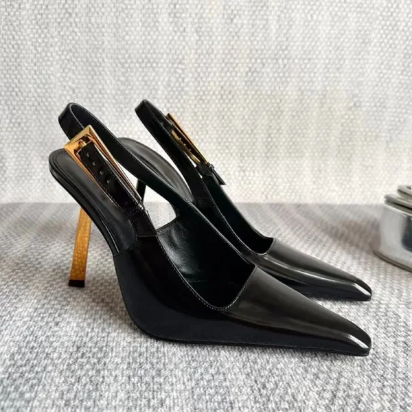 Patent Pointed Mule Heels - Image 6