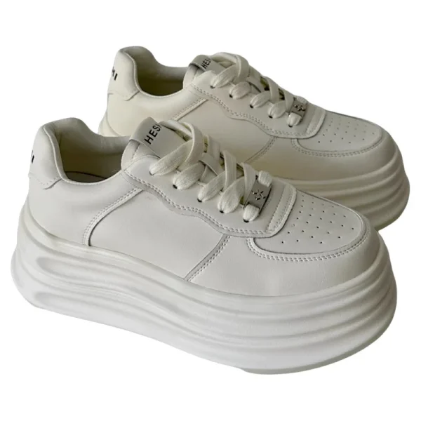 6cm Height Increase Leather Sneakers