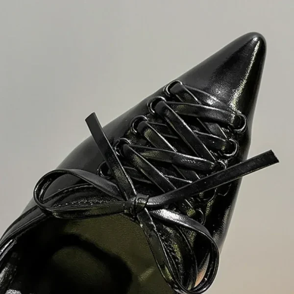 Lace-Up Bow Slingback Heels - Image 5