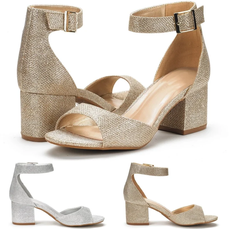 Shiny Gladiator Sandals Open Toe High Heels - Image 6