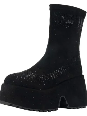 Women’s Crystal Wedge Boots