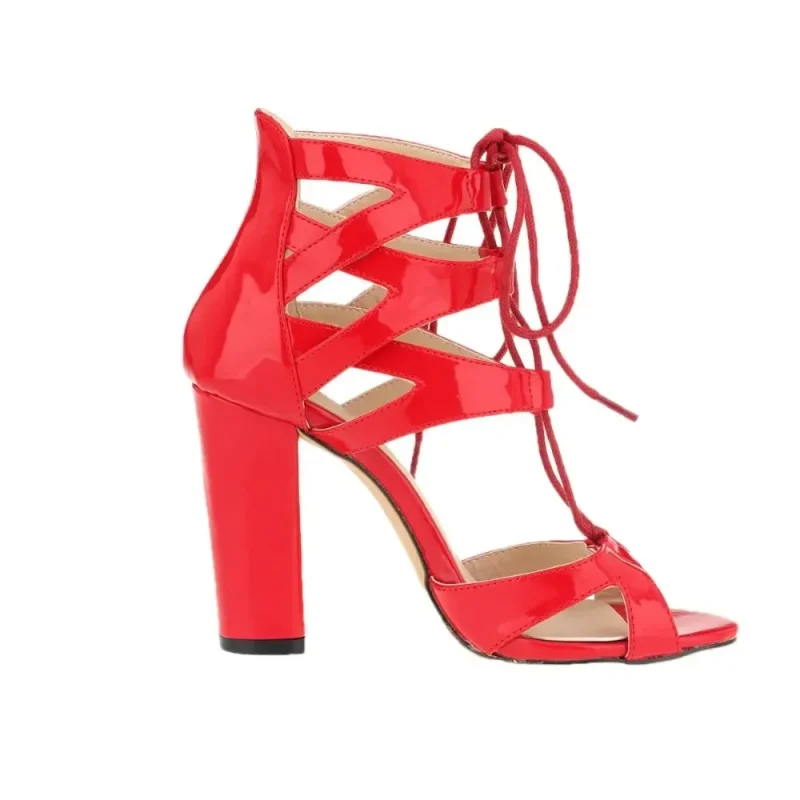 Sexy Hollow Sandals Peep Toe High Heels - Image 4